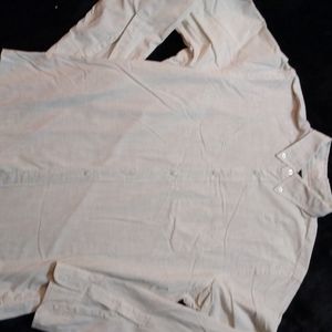 Men's medium JCrew cream taupe button down shirt